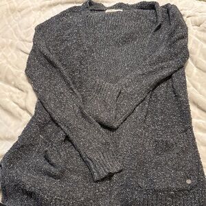 Hollister Charcoal Knit Cardigan